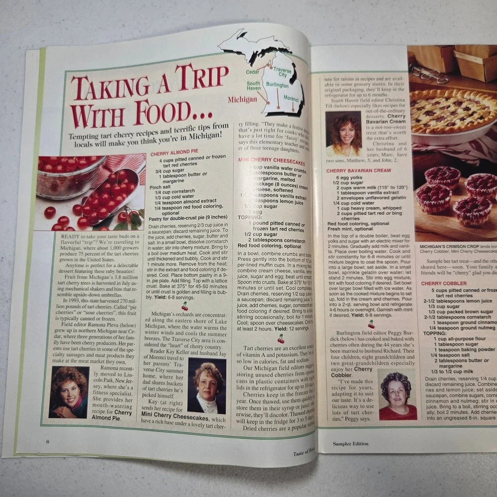 1995‎ Taste of Home Sampler Edition No 3 Michigan Cherry Dessert Recipes